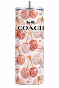 Luxury Pink Cherry Glam 20oz Skinny Tumbler