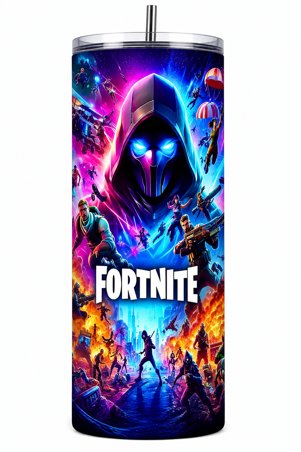 Neon Battle Royale Gamer 20oz Skinny Tumbler