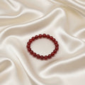 Deep Red Core Beaded Bracelet