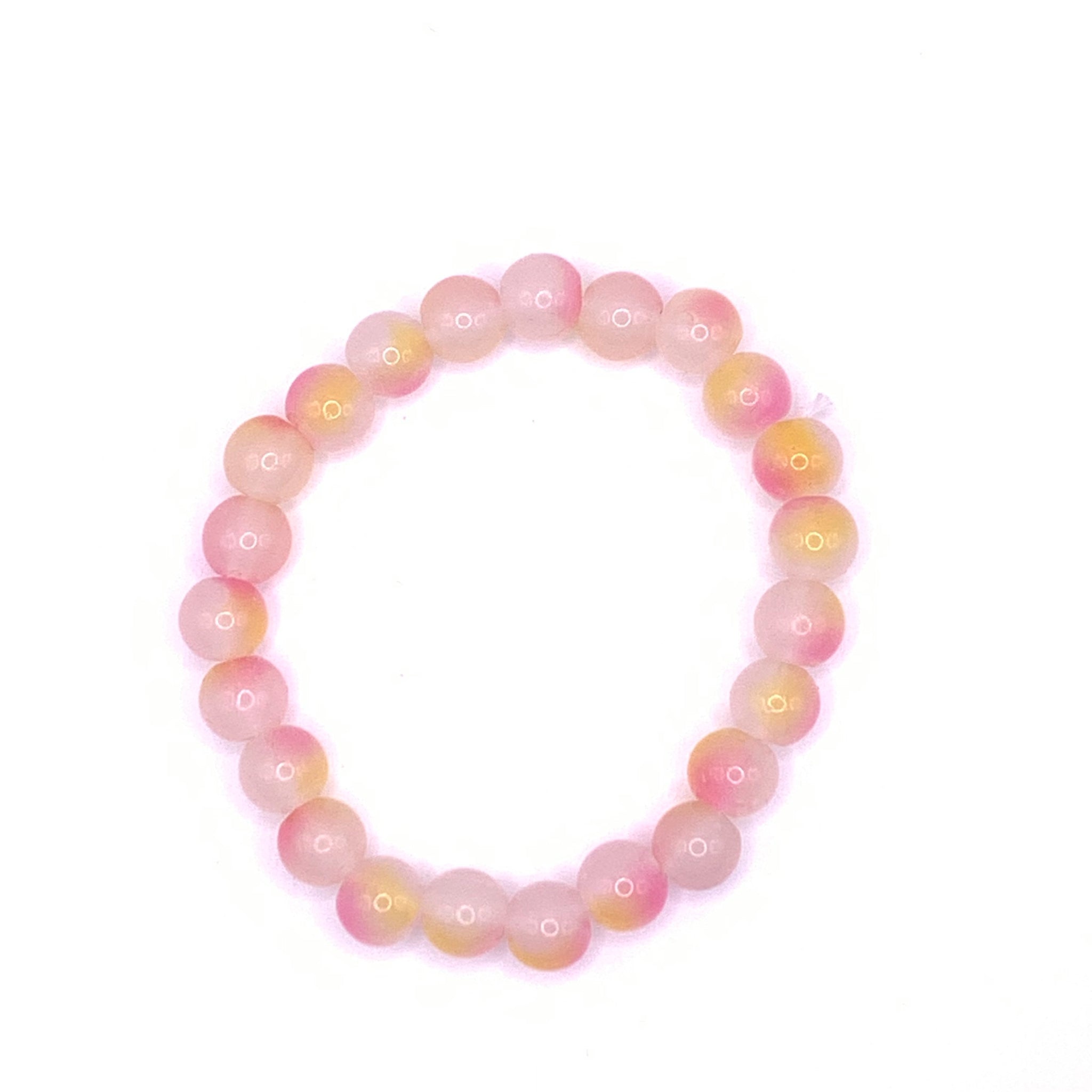 Peach Glow Beaded Bracelet