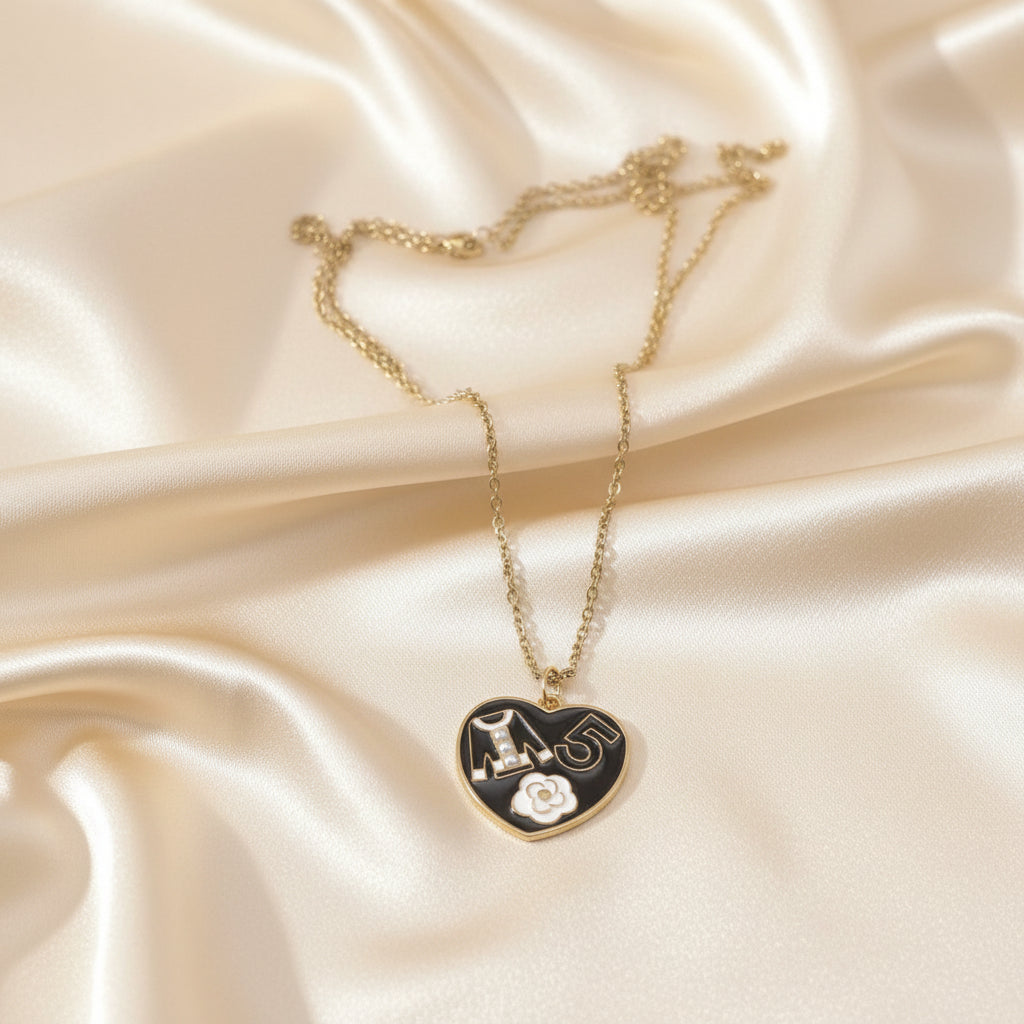 Black Luxe Charm Necklace