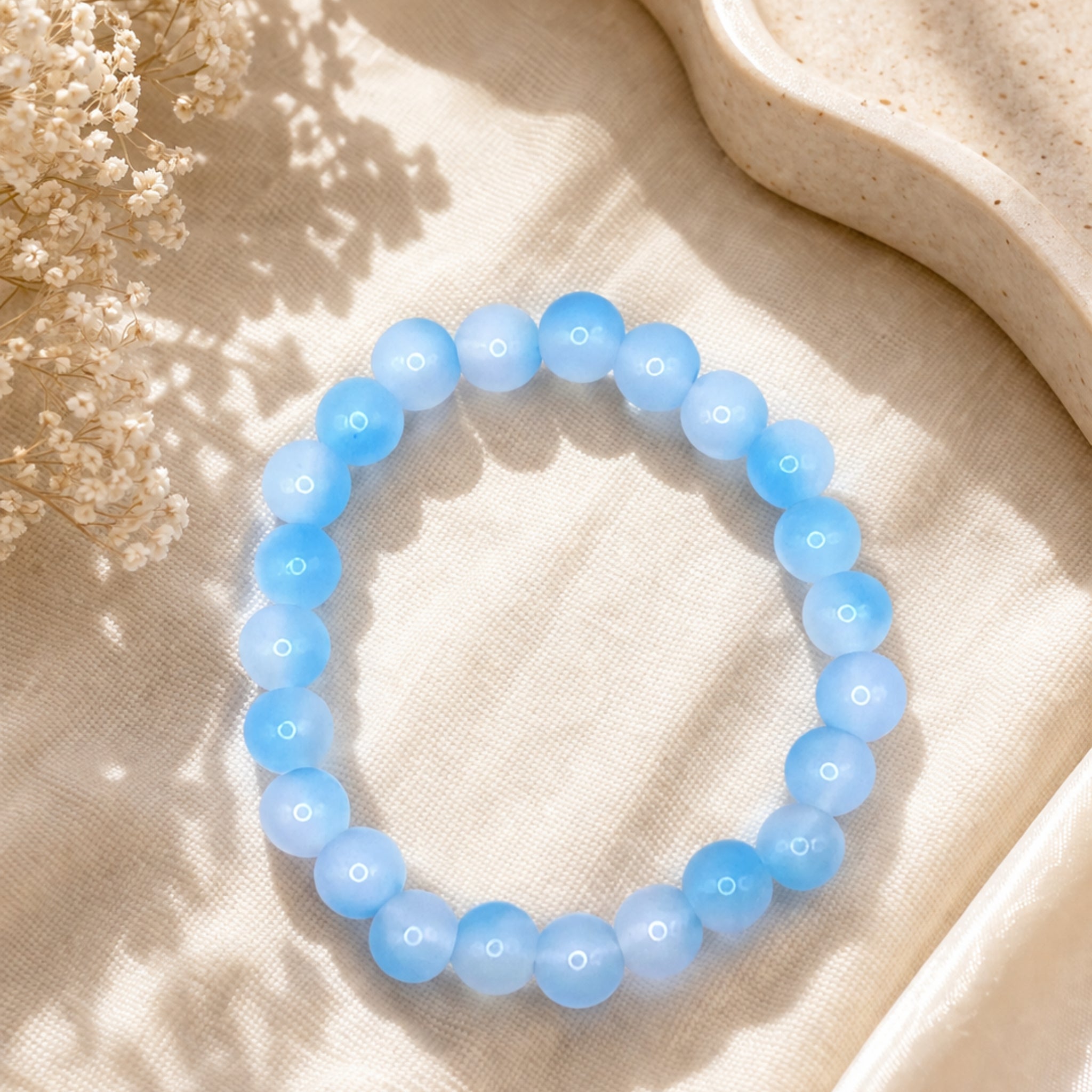 Serenity Blue Beaded Bracelet