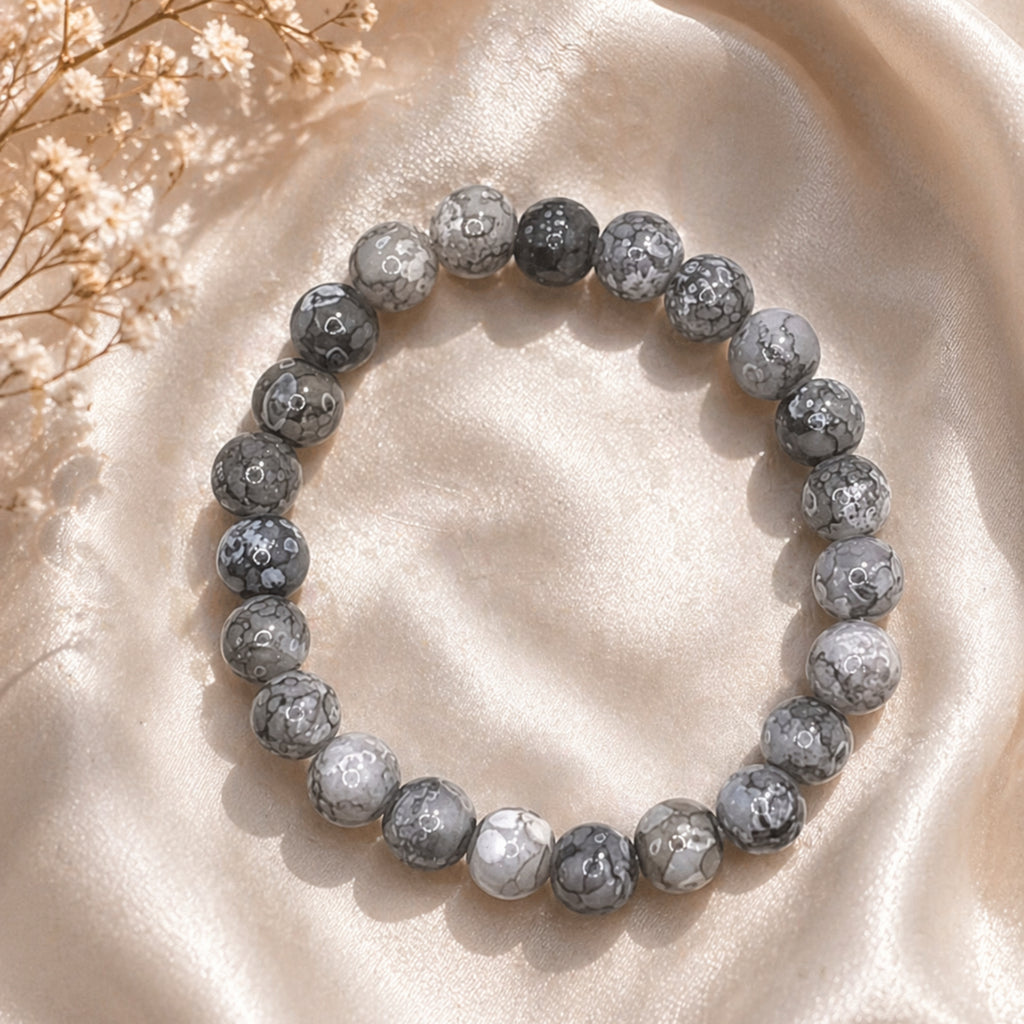 Silver Mist Beaded Bracelet