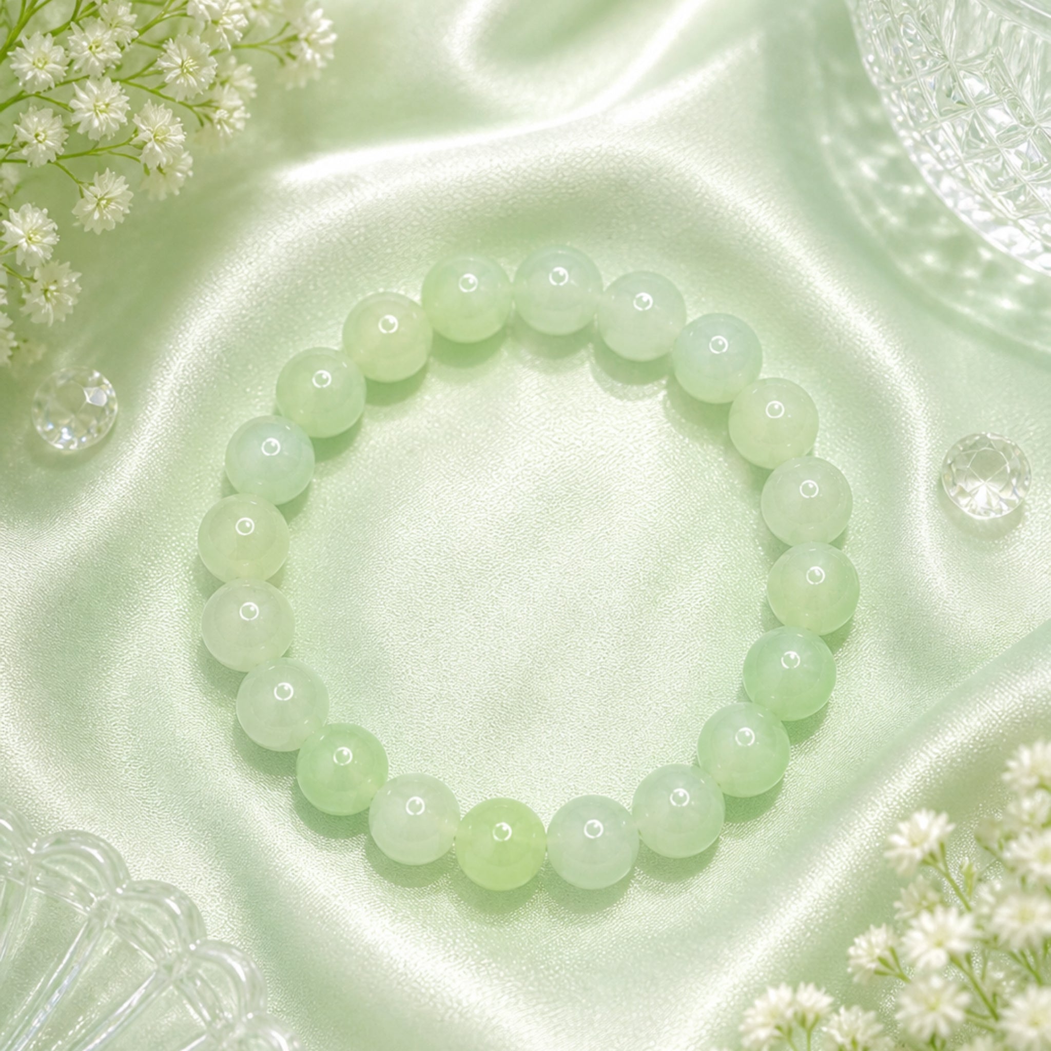 Verdant Glow Beaded Bracelet